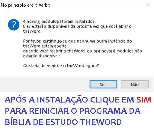 REINICIAR PROGRAMA THEWORD ESTUDO